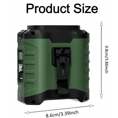 Portable Waist Fan with 360° Rotation, 5-Speed Settings, Waterproof Design for Travel, Work, and Home Use, and a 10,000mAh Rechargeable Battery