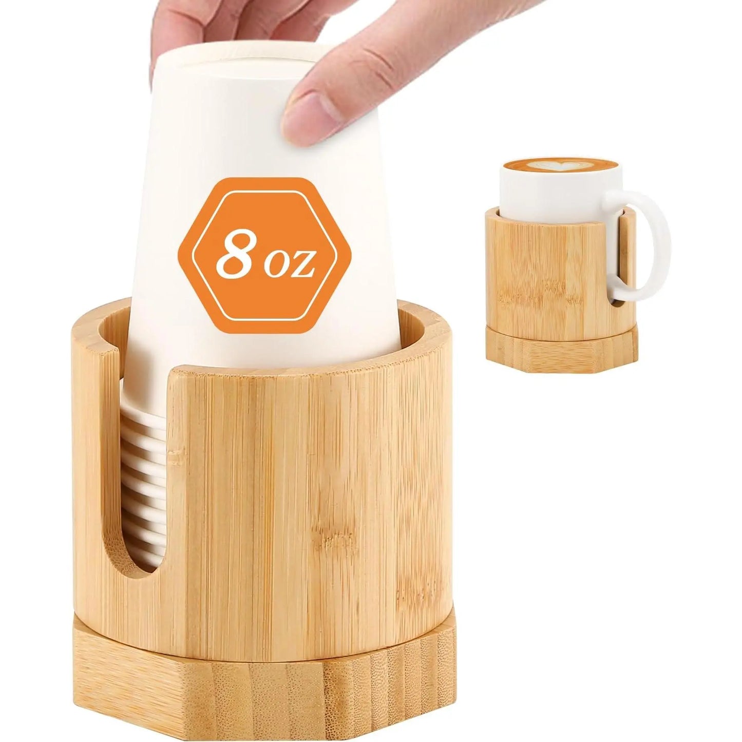Desk Cup Holder and 360° Rotating Headphone Hanger - Anti-Spill Design for Water Bottles and Sturdy Hook for all Headphones