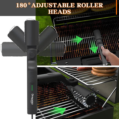 Cordless Electric BBQ Grill Brush with Rechargeable Battery, 3-Speed Settings, and 180° Adjustable Head for Outdoor Grill Cleaning
