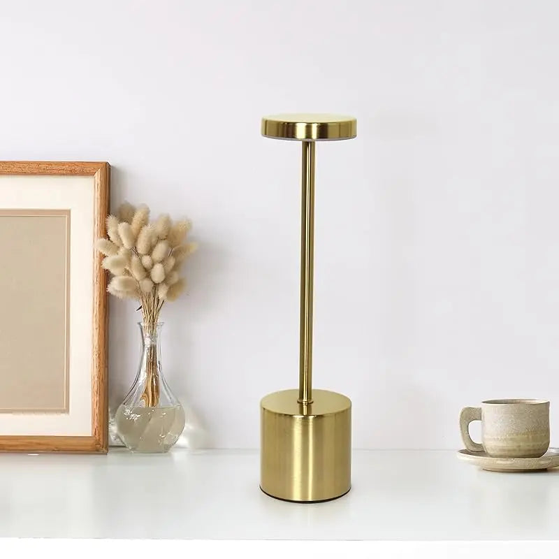 Contemporary Dimmable LED Table Lamp with Wireless USB Rechargeability, Ideal for Bedroom and Living Room Ambiance, Adjustable Brightness Night Light