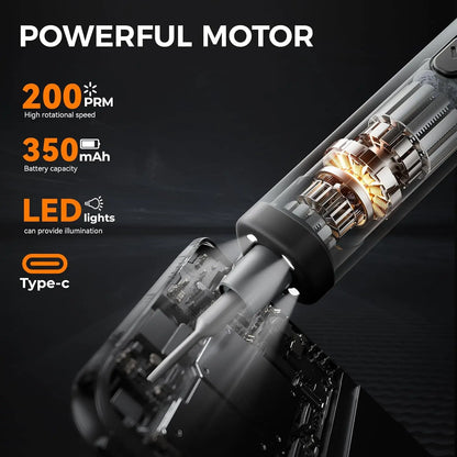  Electric Screwdriver with OLED Smart Display - 78-in-1 Mini Precision Screwdriver Set, 0.5N.M High Torque, Magnetic Storage Case, Rechargeable Cordless Repair Tool Kit for PC, PS5, Laptop, and Camera