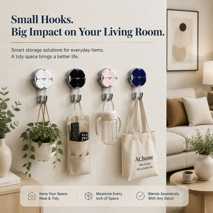 Heavy-Duty Suction Cup Hooks - Durable Suction Hangers for Wreaths, Showers, Windows, and Glass Doors. Waterproof Outdoor Hooks for Bathroom Wall Mounting - Removable and No Drilling Required.