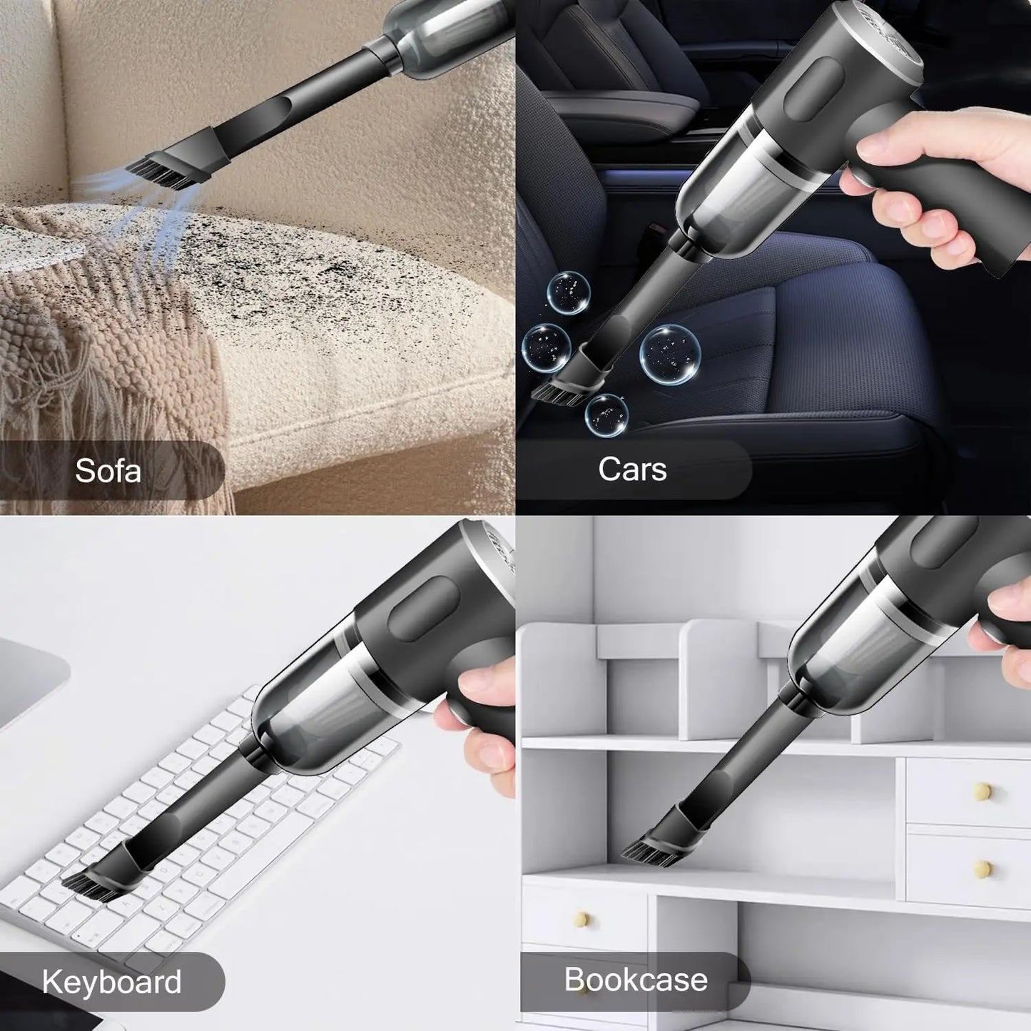 High-Power Rechargeable Handheld Desk/Car Vacuum Cleaner for Home, Office, and even Automotive Vehicles