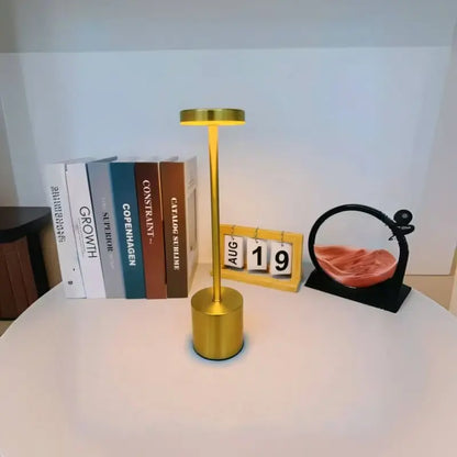Contemporary Dimmable LED Table Lamp with Wireless USB Rechargeability, Ideal for Bedroom and Living Room Ambiance, Adjustable Brightness Night Light