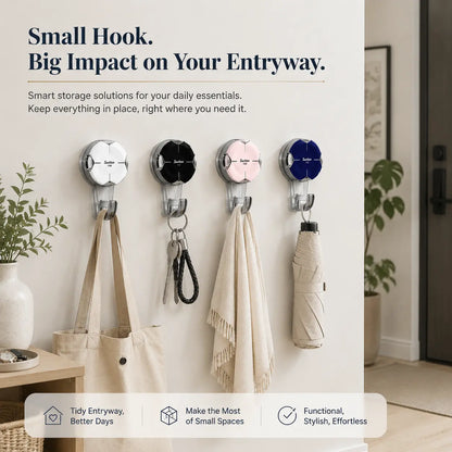 Heavy-Duty Suction Cup Hooks - Durable Suction Hangers for Wreaths, Showers, Windows, and Glass Doors. Waterproof Outdoor Hooks for Bathroom Wall Mounting - Removable and No Drilling Required.