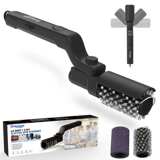 Cordless Electric BBQ Grill Brush with Rechargeable Battery, 3-Speed Settings, and 180° Adjustable Head for Outdoor Grill Cleaning