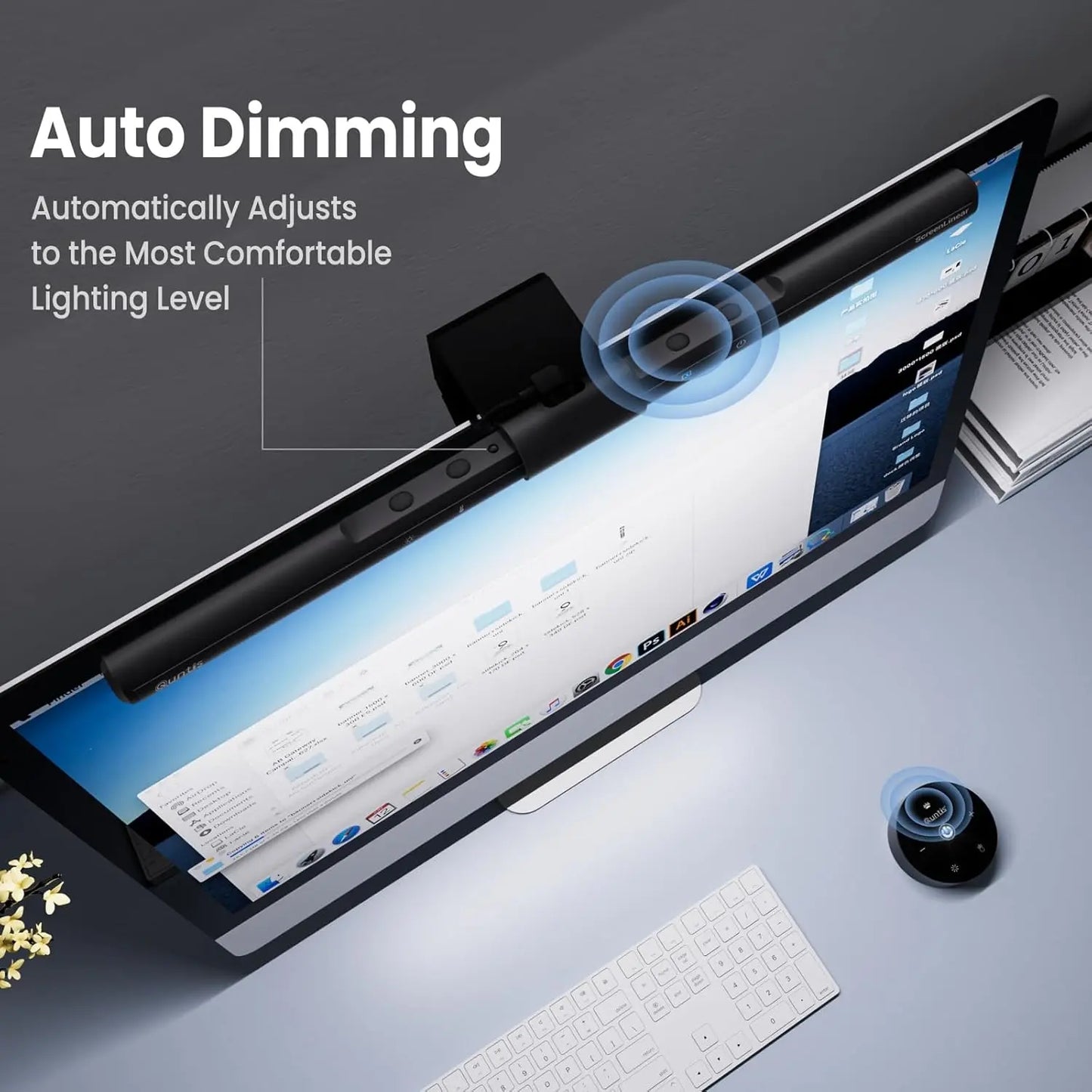 Dimmable Monitor Light Bar with Touch Control - Glare-Free Desk Lamp for Home Office Use