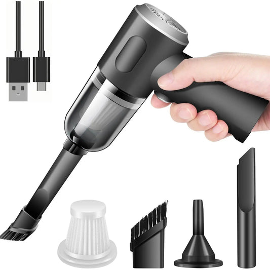 High-Power Rechargeable Handheld Desk/Car Vacuum Cleaner for Home, Office, and even Automotive Vehicles