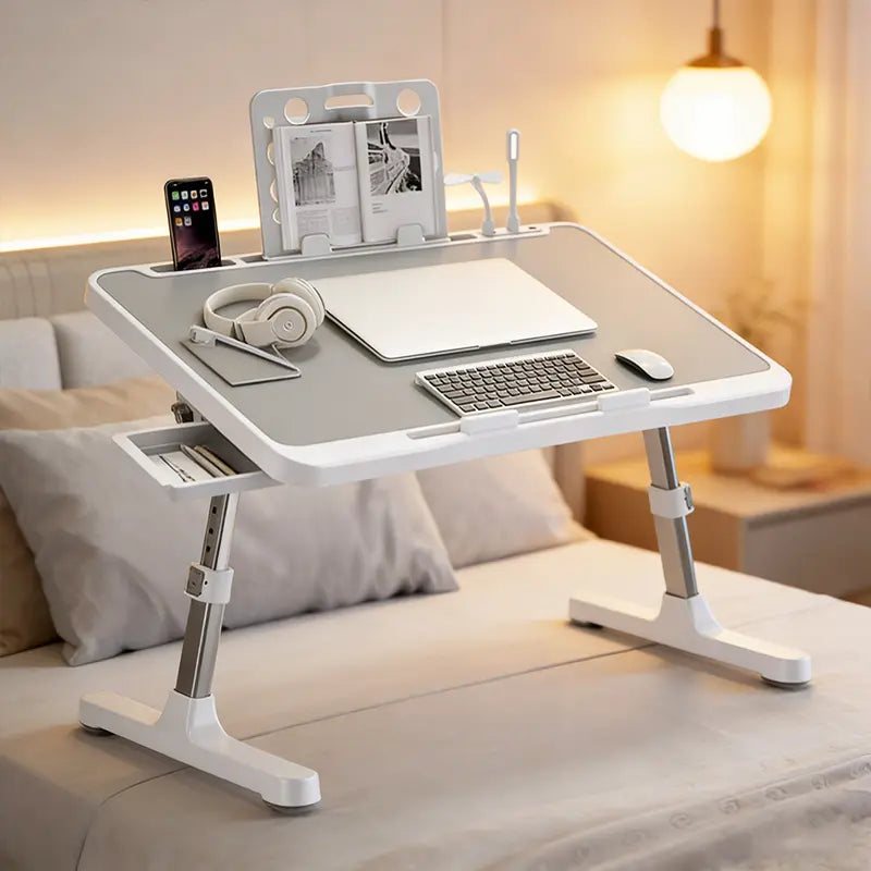 Portable Laptop Stand | Integrated USB-C Hub with Quiet Cooling Fan and Adjustable LED Light