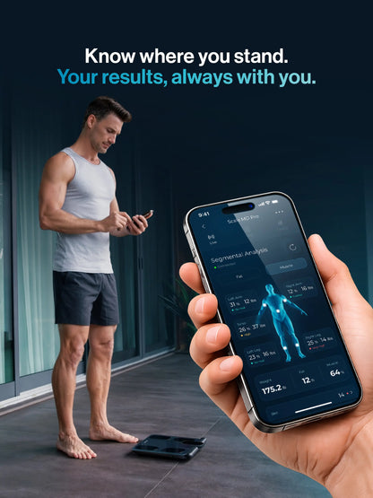 Bluetooth Smart Scale Full Body Metrics with Apple Sync and Fitness Tracking