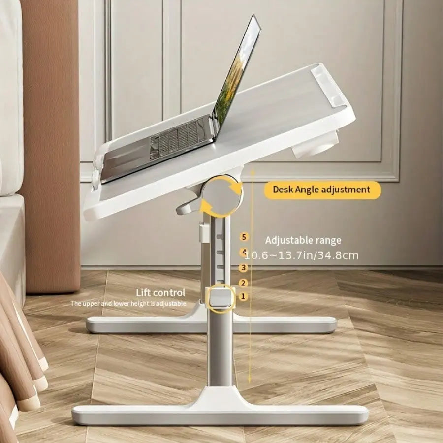 Portable Laptop Stand | Integrated USB-C Hub with Quiet Cooling Fan and Adjustable LED Light