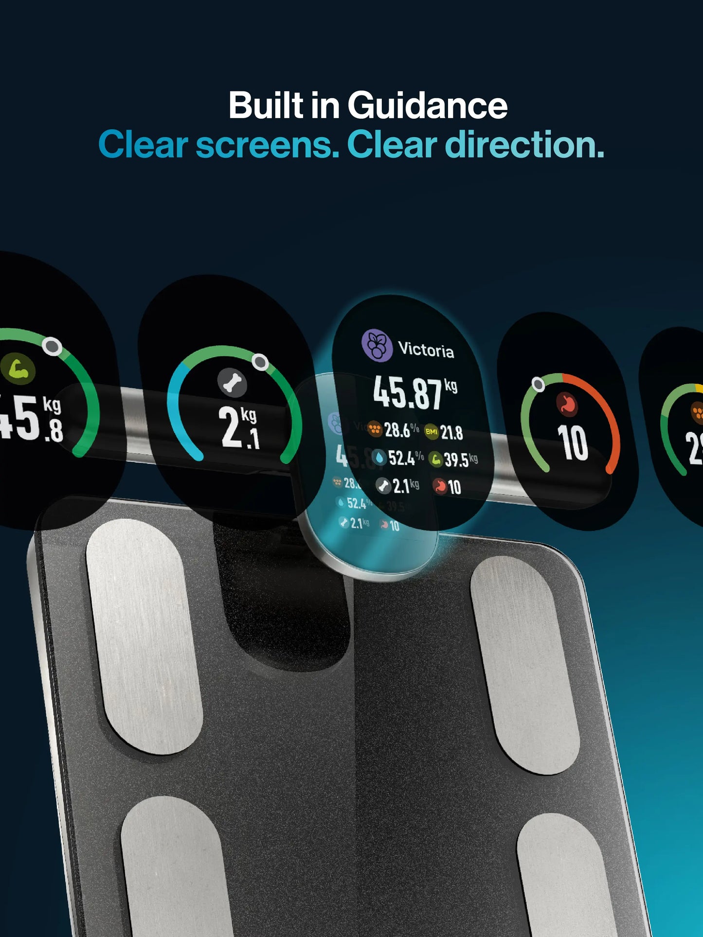 Bluetooth Smart Scale Full Body Metrics with Apple Sync and Fitness Tracking