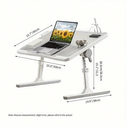Portable Laptop Stand | Integrated USB-C Hub with Quiet Cooling Fan and Adjustable LED Light
