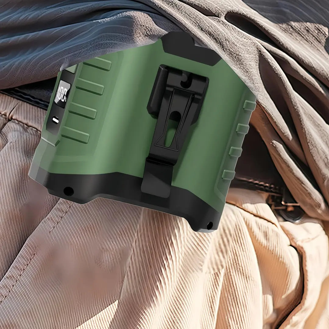 Portable Waist Fan with 360° Rotation, 5-Speed Settings, Waterproof Design for Travel, Work, and Home Use, and a 10,000mAh Rechargeable Battery