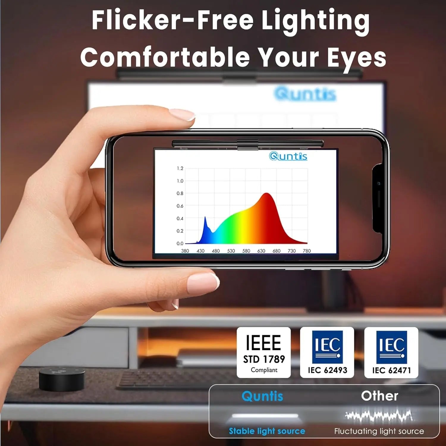 Dimmable Monitor Light Bar with Touch Control - Glare-Free Desk Lamp for Home Office Use