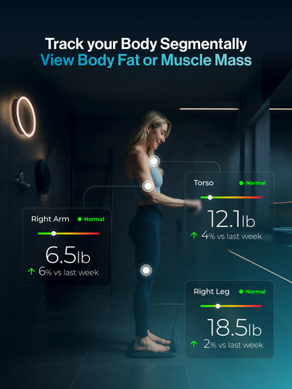 Bluetooth Smart Scale Full Body Metrics with Apple Sync and Fitness Tracking