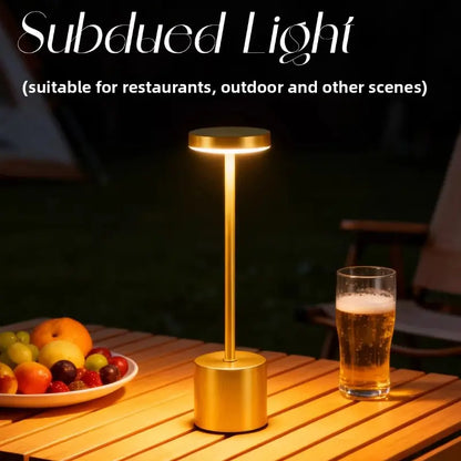 Contemporary Dimmable LED Table Lamp with Wireless USB Rechargeability, Ideal for Bedroom and Living Room Ambiance, Adjustable Brightness Night Light