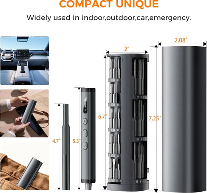  Electric Screwdriver with OLED Smart Display - 78-in-1 Mini Precision Screwdriver Set, 0.5N.M High Torque, Magnetic Storage Case, Rechargeable Cordless Repair Tool Kit for PC, PS5, Laptop, and Camera