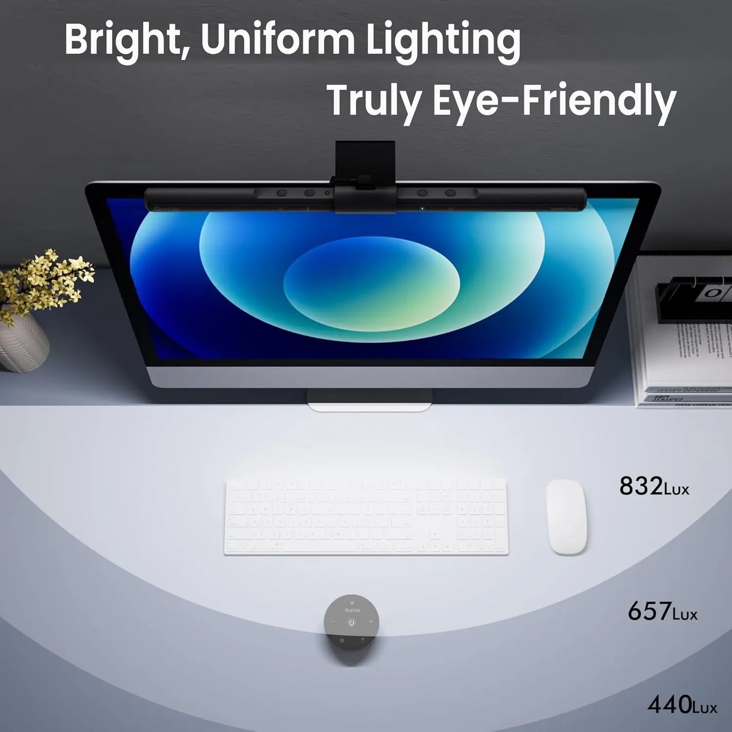 Dimmable Monitor Light Bar with Touch Control - Glare-Free Desk Lamp for Home Office Use