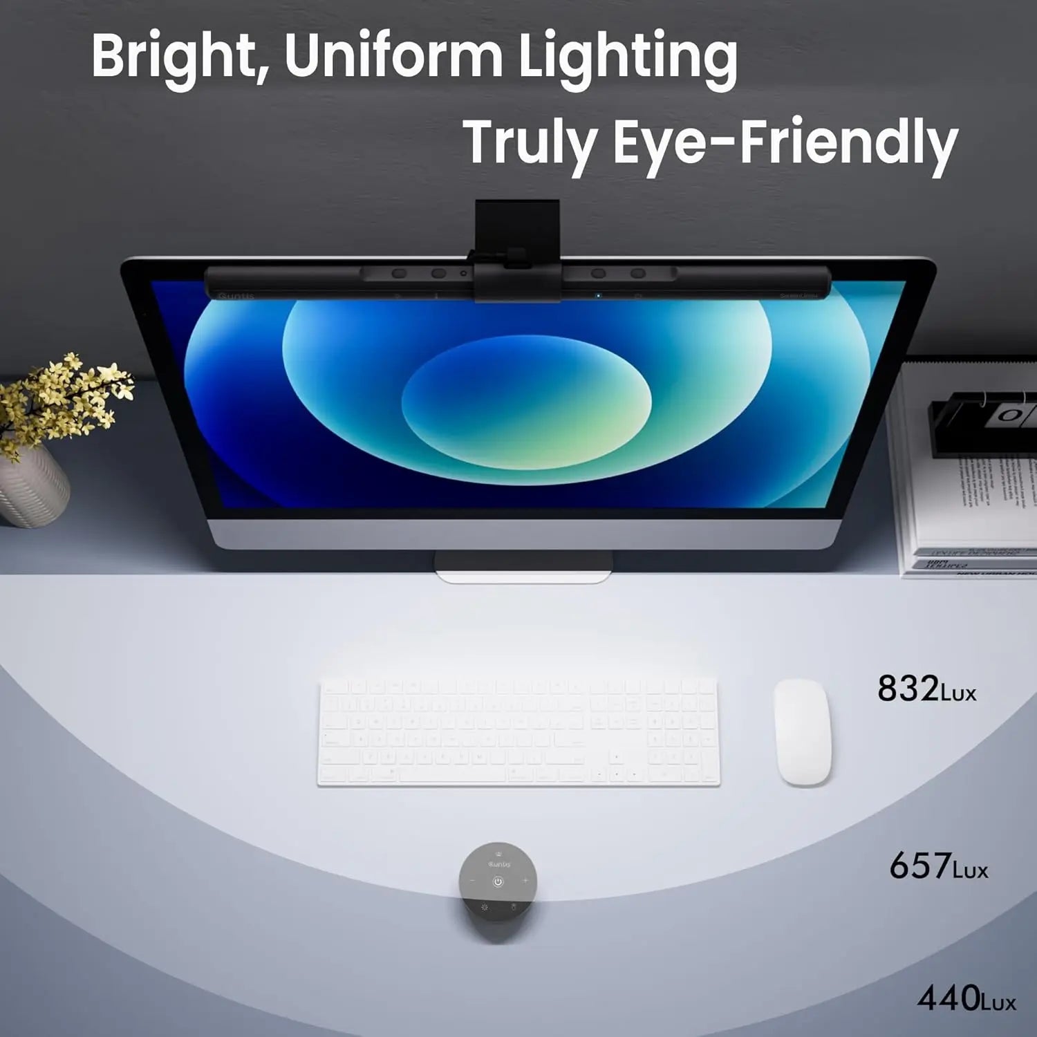 Dimmable Monitor Light Bar with Touch Control - Glare-Free Desk Lamp for Home Office Use